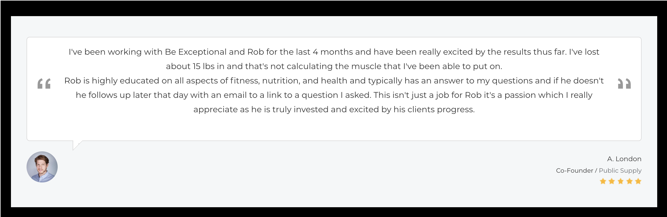 Client testimonial 1