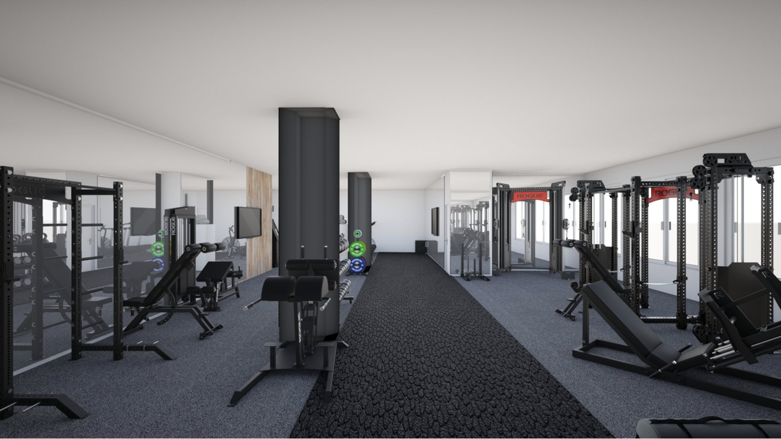 3D render of a premium gym design by Be Exceptional